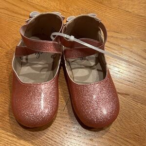 Monkey Feet Sparkly Pink Ballet Flats Size 2-3 Y
